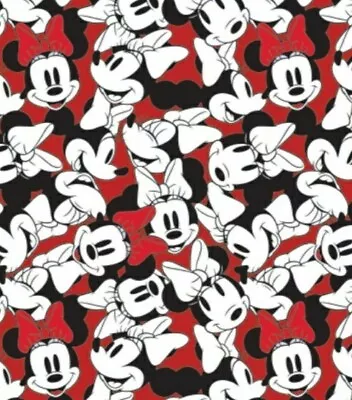 $5.98 • Buy Mickey & Minnie Mouse, Disney Fabric 1 Yd! Cotton.BTY AMAZING!Same Day Ship!! 
