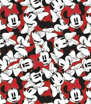 Mickey & Minnie Mouse Disney Fabric 1 Yd! Cotton.BTY AMAZING!Same Day Ship!!  • $13.99