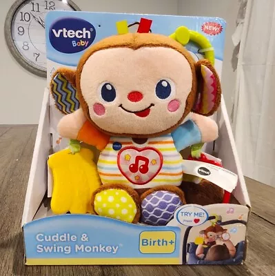 VTech Cuddle And Swing Monkey Multicolor  Cuddly Plush Monkey 0  2 Years • $12.99