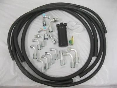 134a Air Conditioning Extended Length Hose Kit O-Ring Fittings Drier AC Kit NEW • $126.87