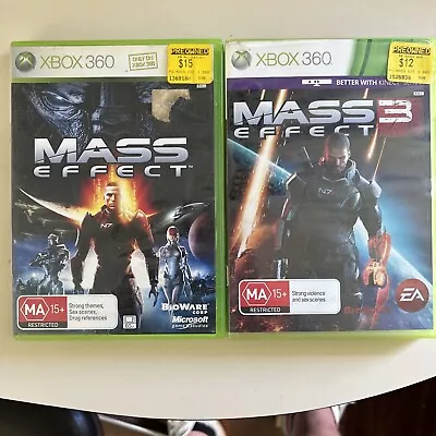 Mass Effect 1 & Mass Effect 3 ( Xbox 360 Games ) • $8.50