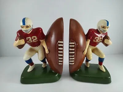 Football Player Bookends Vintage 1977 Ceramic Sears Roebuck Made In Japan #32 • $22