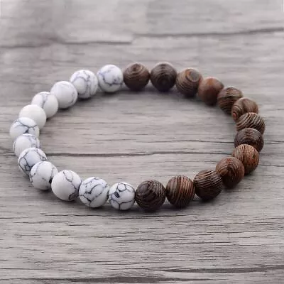 8mm Natural Tiger Eye Lava Rock Beads Stretch Elastic Bracelet For Men Women • $1.81