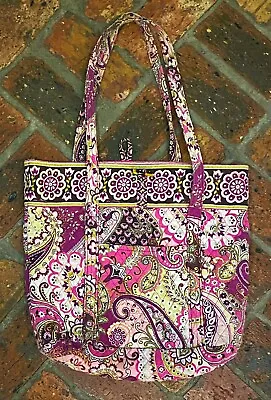 Very Bradley Very Berry Paisley Large Tote 6 Inner Pockets 2 Outer Pockets  • $24.99