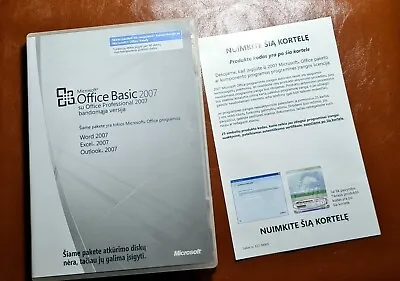 Microsoft Office 2007 Basic Edition W/ CD English Version Word/Excel/Outlook • $39