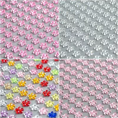 £1.99 • Buy 150 X 8mm Daisy Flower Self Adhesive Stickers Rhinestone StickOn Jewel Gem Craft