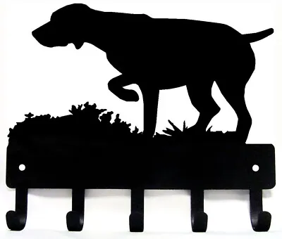 German Shorthaired Pointer GSP #2 Dog Leash Hanger Metal Key Rack Holder LG • $21.99