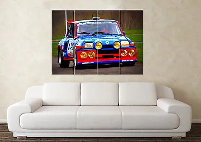 Large Renault 5 GT Turbo Race Car Raider Rally WRC Wall Poster Art Picture Print • £6.49