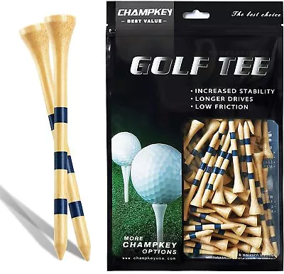 CHAMPKEY Premium Bamboo Golf Tees Pack Of 120 (3-1/4 ) • $14.99