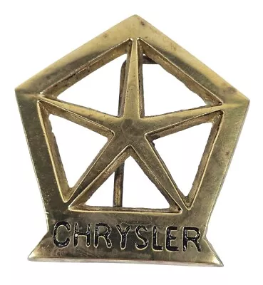Vintage 1970s Chrysler Car Star Emblem Brass Belt Buckle • $24.99
