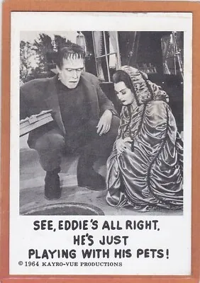 1964 Leaf Munsters #63 See Eddie's All Right Ex/ex+ *a13803 • $12.95