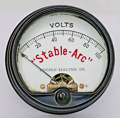 Vintage Lincoln Stable Arc Welder METER GAUGE SIMPSON 100 VOLTS 20555 6951 • $239.99