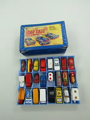 VTG Hot Wheels Matchbox Lot Of 24 Die Cast 1:64 Mini Cars W/ 24 Car Case Super • $89.99