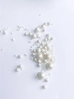 Bride White Edible Ivory Pearl Mix Cake Decorations Cupcake Toppers Wedding • £3.49