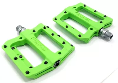 Fyxation Mesa MP Flat Platform Bicycle Pedals 9/16  Nylon CrMo Green • $28.82