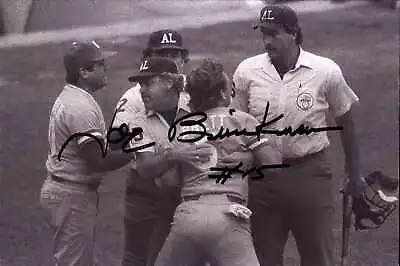Joe Brinkman Signed 4x6 Photo MLB Umpire George Brett Pine Tar Game Autograph • $0.01