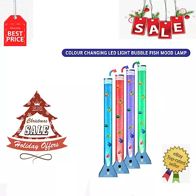 £24.25 • Buy Extra Large 90cm Colour Changing LED Sensory Bubble Tube Lamp FishWater Blue 