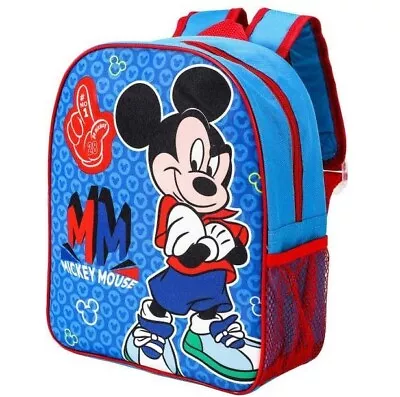 Boys Kids Childrens Junior Toddler MICKEY MOUSE Backpack School Bag Rucksack NEW • £7.59