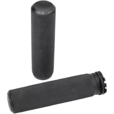 Arlen Ness Fusion Black Knurled Hand Grips Dual Throttle Harley Softail Touring • $58.45