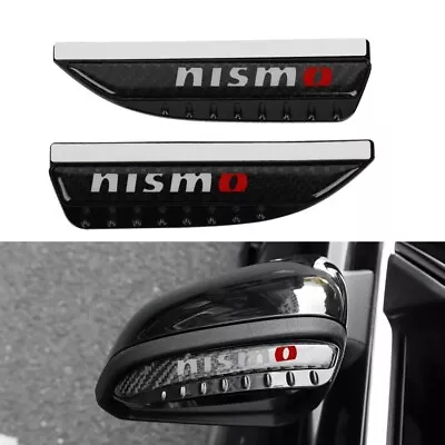 2pc NISMO Carbon Fiber Rear View Side Mirror Visor Shade Rain Shield Water Guard • $13.88