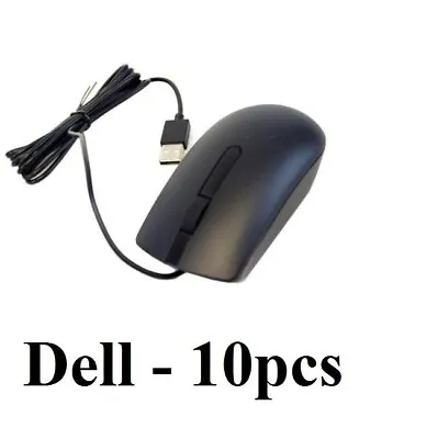 Lot Of 10 - NEW Dell MS116 Optical Black USB Scroll Wheel Mouse 09NK2 • $49.99