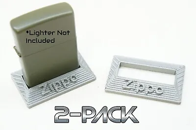 Display Stand Sturdy Base Holder For Zippo Lighter 2-pack Silver • $7.57