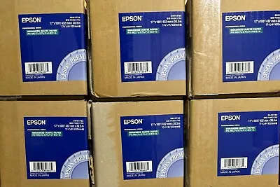 6 Rolls Epson Enhanced Matte Paper 17  X 100' - Roll • $319.99