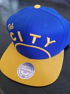 Golden State Warriors Mitchell & Ness Cap The City Croped XL Logo Snapback Hat • $16.99