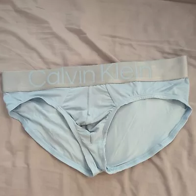 Mens Calvin Klein Steel Brief Light Blue Size Large • £13