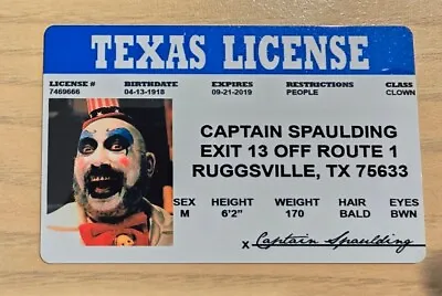 Captain Spaulding Devils Rejects Novelty License  • $6.50