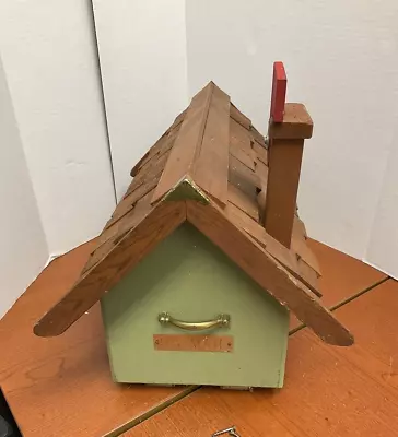 Vintage LOG CABIN Handmade MAILBOX • $89.99