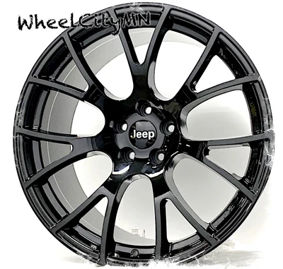 SRT OE Style Center Caps – Indigo Blue / Gloss Black – For Charger, Challenger, Durango, Jeep – 2.5 Inch