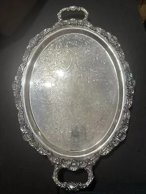 Vintage EPCA Bristol Silver By Poole 73 16 Silver Plated Oval Platter Tray • $199.99