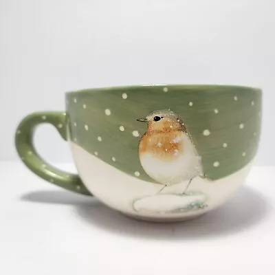 Snowy Sparrow Bird Coffee Mug Marjolein Bastin 20 Ounce • $14.99
