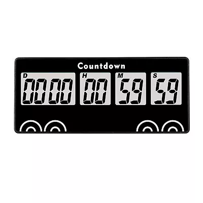 LCD Digital Days Count-Down Alarm12&24 Hour Magnetic Clock For Kid And Adult • $13.95