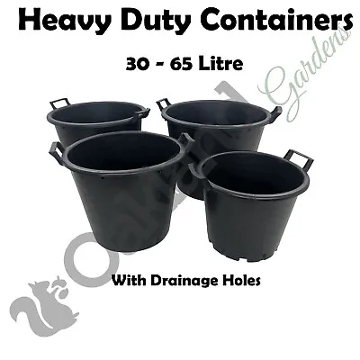 Heavy Duty 30 - 65 Litre Pots Tree Planting With Handles Vegetable Containers • £99.95