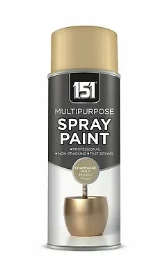 £11.99 • Buy 2 X 151 Champagne Gold Metallic Aerosol Paint Spray Cars Wood Walls Graffiti