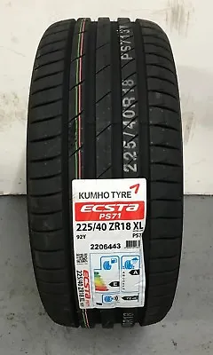 1 X 225/40 R18 Kumho Ecsta PS71 92Y XL 225 40 18 (2254018) - ONE TYRE • £74.95