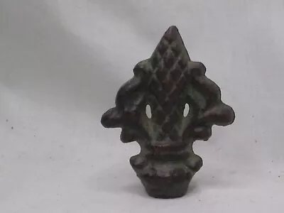 Vintage Lamp Finial Cast Iron Ornate Acorn Metal Lighting Accent Topper Top • $17