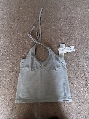 Urban Outfitters Iets Frans Grey Halter Neck Top Size Large • £2.99