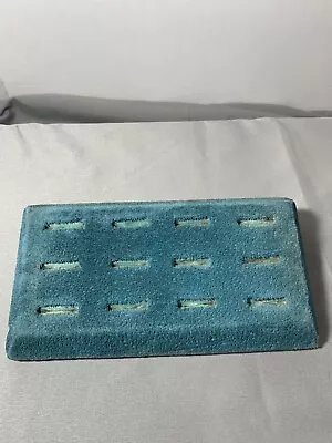 Vintage Ring Display Holder. Turquoise Velvet Holds 12 Rings. Used Condition • $14.99