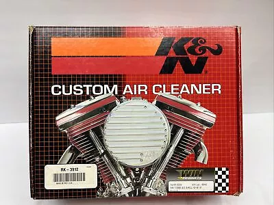 K&N Custom Air Cleaner Chrome Tear Drop Ball Milled Fits Harley 1992-98 BIG Twin • $59.99