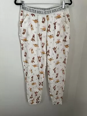 Hollister Pajamas Pants Holiday Christmas Golden Doodles Dogs Size Medium • £13.49