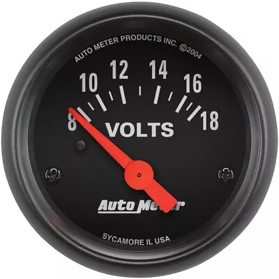 Autometer Z-Series 2-1/16  Voltmeter Gauge 8-18V AU2645 • $134.95