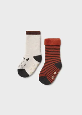 Mayoral Baby Boys Anti Slip Gripper Socks. Two Pair Pack • $5.60
