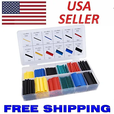 280pcs Cable Heat Shrink Tubing Sleeve Wire Wrap Tube 2:1 Assortment Kit Box Set • $6.99