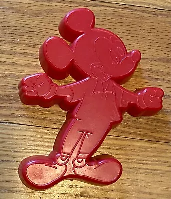 Vintage Mickey Mouse Red Plastic Cookie Cutter • £5.66