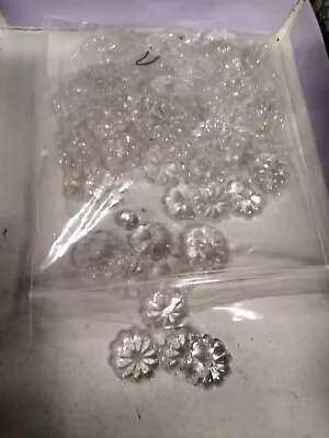 Vintage Chandelier Clear Crystal Rosettes Lot • $25