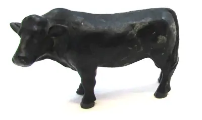 Vintage 1990's Terra By Battat Black Angus Bull Toy Farm Animal 3x5 Model Cow • $15