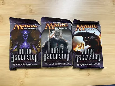 (3) Mtg Dark Ascension Sealed Booster Packs Free Shipping With Tracking • $35